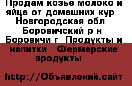 Продам козье молоко и яйца от домашних кур - Новгородская обл., Боровичский р-н, Боровичи г. Продукты и напитки » Фермерские продукты   